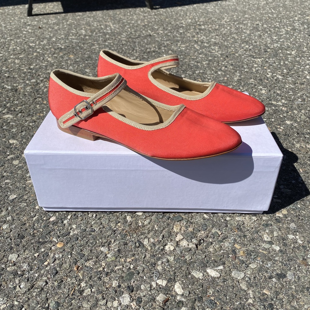 Caron Callahan 'Ellie' Coral Mary Jane Ballet Flats